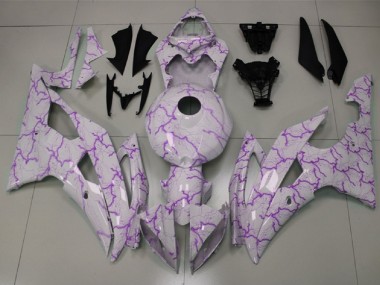 Meilleurs Carénages Moto Yamaha YZF R6 2008-2016 - Blanc Violet Lightning