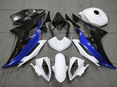 Meilleurs Carénage Moto Yamaha YZF R6 2008-2016 - Blanc Bleu Noir Brillant