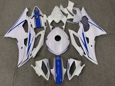 Meilleurs Kits Carénage Moto Yamaha YZF R6 2008-2016 - Blanc Bleu