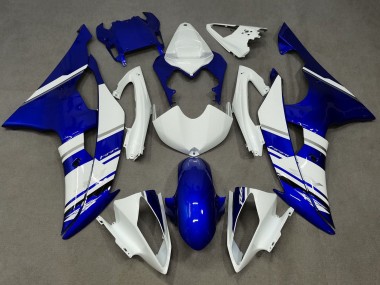 Meilleurs Carénages Moto Yamaha YZF R6 2008-2016 - Blanc Bleu