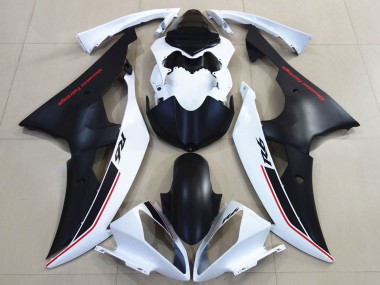 Meilleurs Carénages Moto Yamaha YZF R6 2008-2016 - Blanc Noir Mat Rouge
