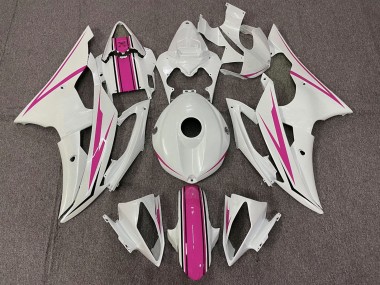 Meilleurs Carénages Moto Yamaha YZF R6 2008-2016 - Blanc Rose