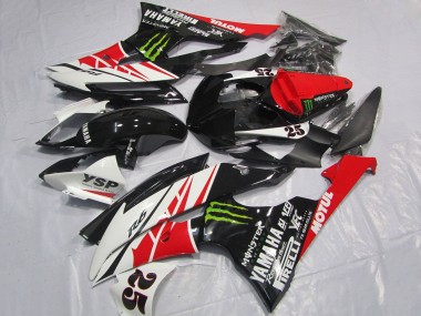 Meilleurs Carénages Moto Yamaha YZF R6 2008-2016 - Blanc Rouge Noir Brillant Vert Monstre 25