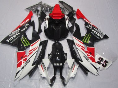 Meilleurs Carénages Moto Yamaha YZF R6 2008-2016 - Blanc Rouge Noir Brillant Vert Monstre 25