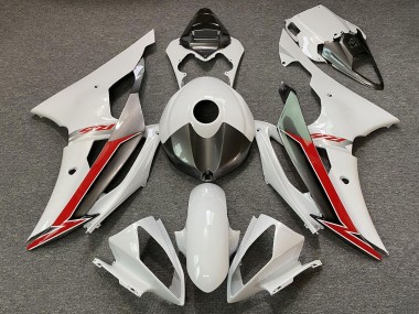 Meilleurs Carénages Moto Yamaha YZF R6 2008-2016 - Blanc Perle Rouge