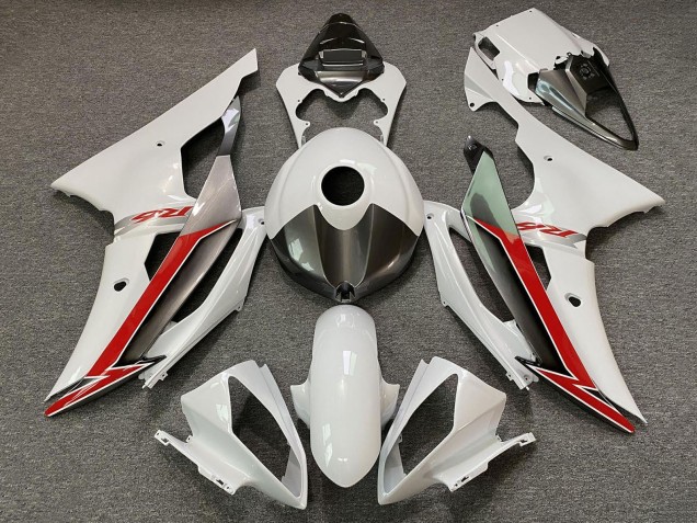 Carénages Moto Yamaha YZF R6 2008-2016 - Blanc Perle Rouge