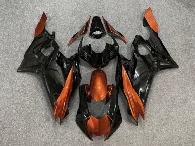 Meilleurs Carénages Moto Yamaha YZF R6 2017-2023 - Orange Noir Brillant