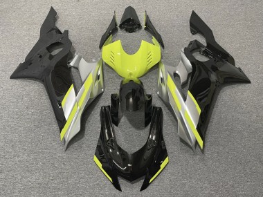 Meilleurs Carénages Moto Yamaha YZF R6 2017-2023 - Gris Jaune Néon Noir Brillant