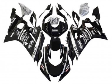 Meilleurs Carénages Moto Yamaha YZF R6 2017-2023 - Noir Blanc Ohlins