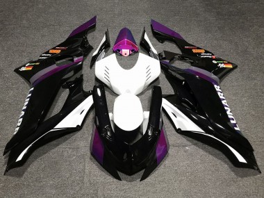 Meilleurs Carénages Moto Yamaha YZF R6 2017-2023 - Blanc Violet Noir Brillant