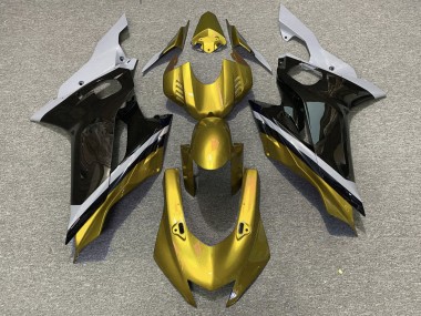 Meilleurs Carénages Moto Yamaha YZF R6 2017-2023 - Gris Or Noir Brillant