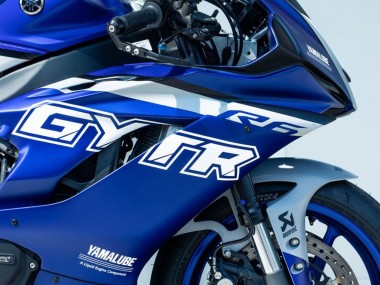 Meilleurs Carénages Moto Yamaha YZF R6 2017-2023 - Bleu Argent GYTR