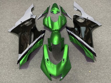 Meilleurs Carénages Moto Yamaha YZF R6 2017-2023 - Gris Vert Noir Brillant
