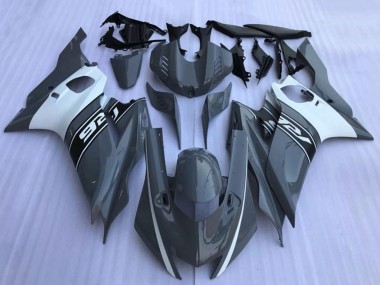 Meilleurs Carénages Moto Yamaha YZF R6 2017-2023 - Gris Nardo Foncé Blanc Noir
