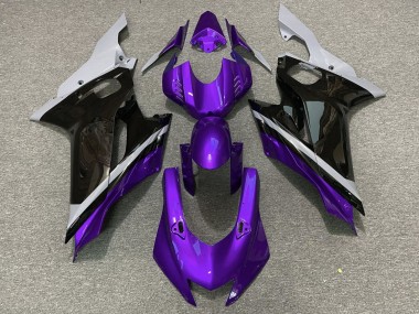 Meilleurs Carénages Moto Yamaha YZF R6 2017-2023 - Gris Violet Noir Brillant