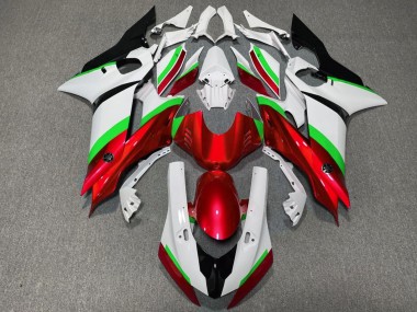 Meilleurs Carénages Moto Yamaha YZF R6 2017-2023 - Blanc Vert Néon Rouge Noir