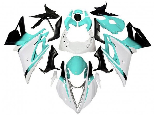 Carénages Moto Triumph Daytona 675 Triple 2013-2016 - Blanc Turquoise Bleu Noir Brillant