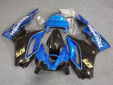 Meilleurs Carénages Moto Triumph Daytona 675 Triple 2006-2008 - Bleu Noir Brillant Courses
