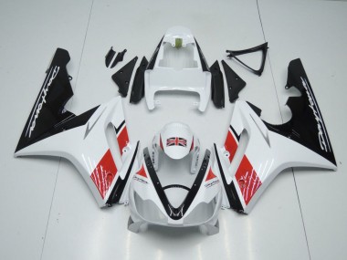 Meilleurs Carénages Moto Triumph Daytona 675 Triple 2006-2008 - Blanc Rouge Noir Brillant