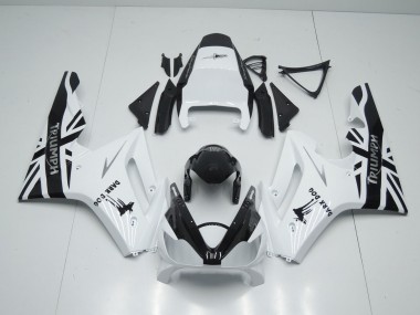Meilleurs Carénages Moto Triumph Daytona 675 Triple 2006-2008 - Blanc Noir Brillant Dark Dog