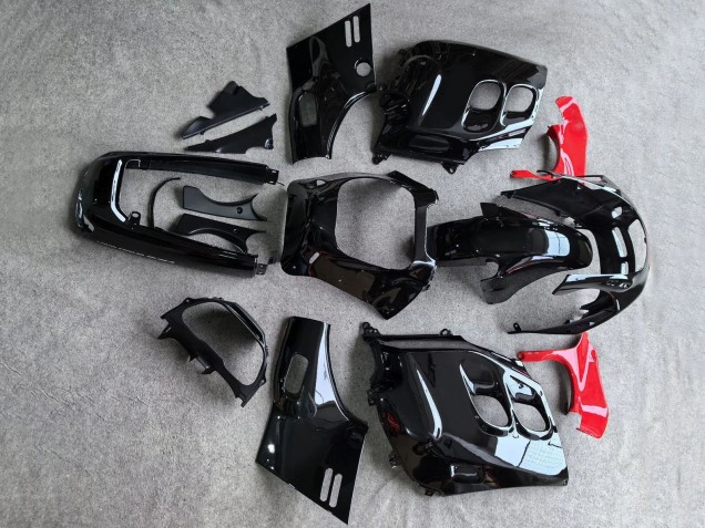 Carénages Moto Honda CBR1000F Hurricane 1987-1988 - Noir Brillant Rouge