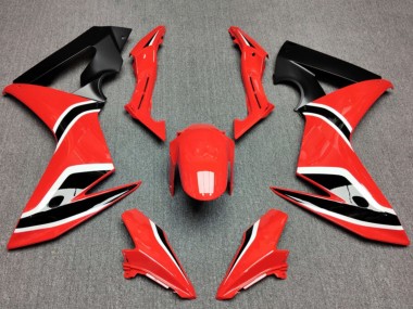 Meilleurs Carénages Moto Honda CBR650F 2014-2016 - Rouge Noir Mat