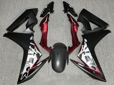 Meilleurs Carénages Moto Honda CBR650F 2014-2016 - Noir Mat Rouge