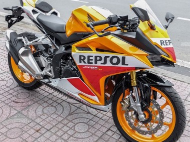 Meilleurs Carénages Moto Honda CBR250RR 2017-2022 - Jaune Blanc Rouge Repsol