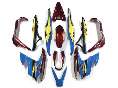 Meilleurs Carénages Moto Honda ADV150 2018-2021 - Bleu Jaune Rouge