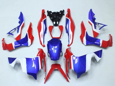 Meilleurs Carénages Moto Honda ADV150 2018-2021 - Blanc Rouge Bleu