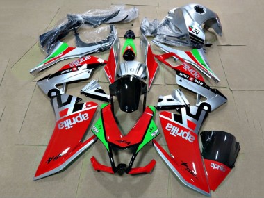 Meilleurs Carénages Moto Aprilia RS4 50 125 2012-2018 - Argent Rouge Vert Noir Brillant