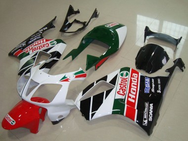 Meilleurs Kits Carénage Moto Honda VTR1000 2000-2006 - Blanc Rouge Vert Noir Brillant Castrol