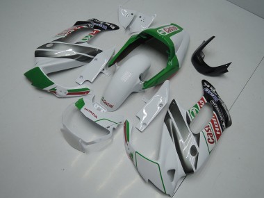 Meilleurs Carénages Moto Honda VTR1000F 1997-2005 - Blanc Vert Noir Brillant Castrol