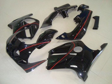 Meilleurs Carénages Moto Honda CBR250RR MC19 1988-1989 - Noir Brillant Rouge Doubler