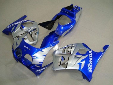 Meilleurs Carénages Moto Honda CBR250RR MC19 1988-1989 - Argent Bleu