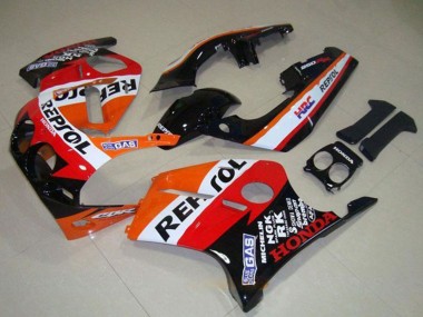 Meilleurs Carénages Moto Honda CBR250RR MC19 1988-1989 - Orange Blanc Rouge Noir Brillant Repsol