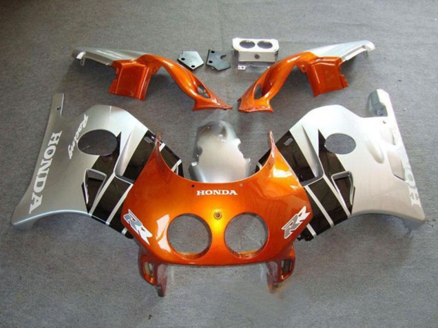Carénages Moto Honda CBR250RR MC22 1990-1998 - Argent Orange Noir Brillant