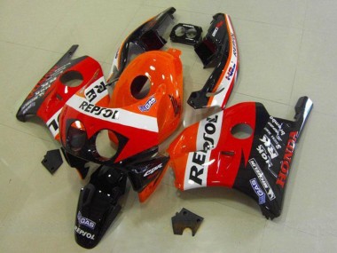 Meilleurs Carénages Moto Honda CBR250RR MC22 1990-1998 - Orange Blanc Rouge Noir Brillant HRC Repsol