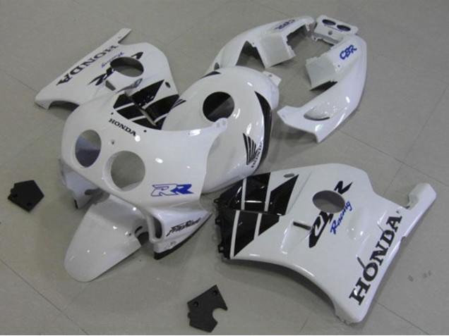Carénages Moto Honda CBR250RR MC22 1990-1998 - Blanc Noir Brillant