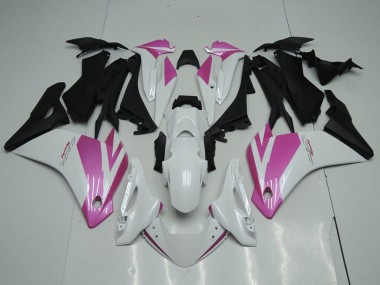 Meilleurs Carénages Moto Honda CBR250RR 2011-2015 - Blanc Rose Noir Mat