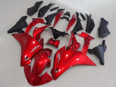 Meilleurs Carénages Moto Honda CBR250RR 2011-2015 - Rouge Noir Mat