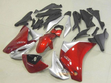 Meilleurs Carénage Moto Honda CBR250RR 2011-2015 - Argent Rouge