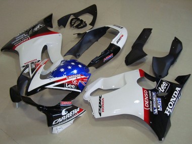Meilleurs Carénages Moto Honda CBR600 F4i 2004-2007 - Blanc Rouge Bleu Noir Brillant Étoile Lee Carrera