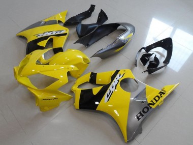 Meilleurs Carénages Moto Honda CBR600 F4i 2004-2007 - Jaune Argent Noir Brillant