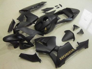 Meilleurs Carénages Moto Honda CBR600RR 2003-2004 - Noir Mat Or Décalque