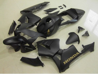 Meilleurs Carénages Moto Honda CBR600RR 2003-2004 - Noir Mat Or Décalque