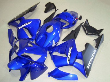 Meilleurs Carénages Moto Honda CBR600RR 2005-2006 - Bleu Noir Blanc Décalque