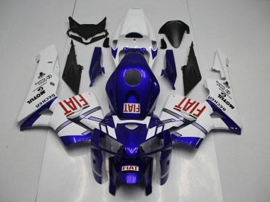Meilleurs Carénages Moto Honda CBR600RR 2005-2006 - Blanc Bleu Rouge Fiat