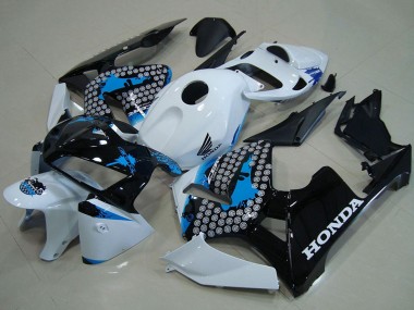 Meilleurs Carénages Moto Honda CBR600RR 2005-2006 - Blanc Bleu Noir
