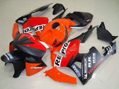 Meilleurs Carénages Moto Honda CBR600RR 2005-2006 - Orange Rouge Blanc Noir Mat Repsol Courses
